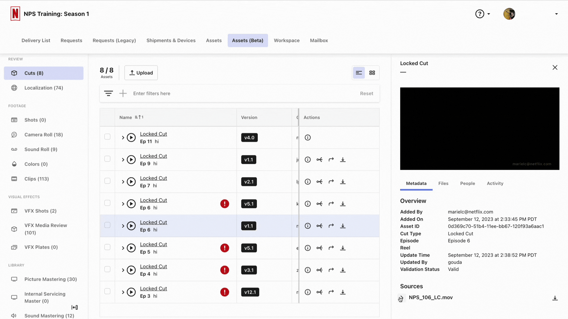 Content Hub - Asset Metadata – Netflix | Partner Help Center